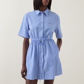 Stripe Mini Shirt Dress
