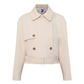 Water-Repellent Short Trench Jacket