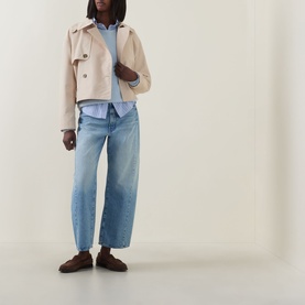 Water-Repellent Short Trench Jacket