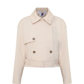 Water-Repellent Short Trench Jacket