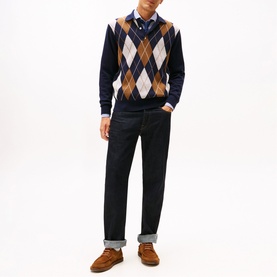 Flag Logo Argyle Rugby Sweater