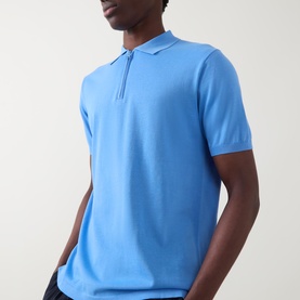 Regular Fit Zip Polo Shirt