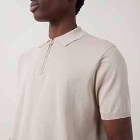 Regular Fit Zip Polo Shirt
