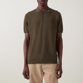 Regular Fit Zip Polo Shirt