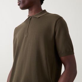 Regular Fit Zip Polo Shirt