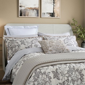 Alba Maira Square Pillowcase Pair Charcoal