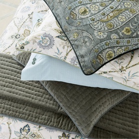 Emira Pillowcase Pair Teal & Green