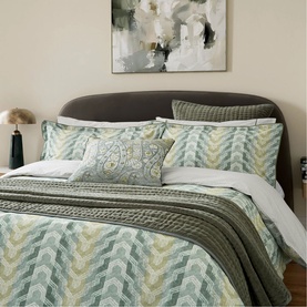 Reya Standard Pillowcase Pair Green