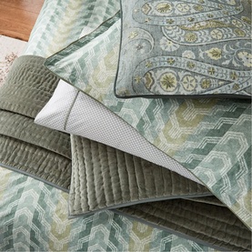 Reya Standard Pillowcase Pair Green