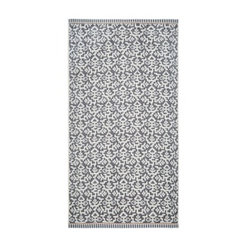 Alba/Maria Towel Charcoal, Chalk & Tan