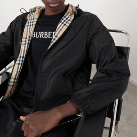 Reversible Check Print Windbreaker