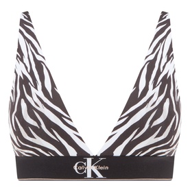 Graphic Print Monogram Logo Bralette