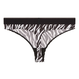 Graphic Print Monogram Logo Thong