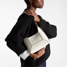 Diamond Small Leather Hobo Bag
