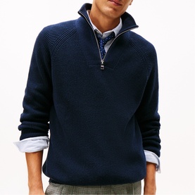 Fisherman Ribbed Knit Sweater