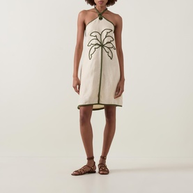 Coconut Embroidery Mini Dress