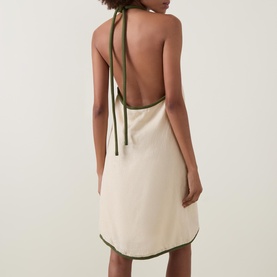 Coconut Embroidery Mini Dress