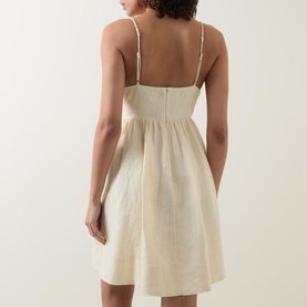 Coconut Tree Embroidered Mini Dress