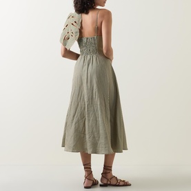 Monstera Leaf Appliqu&eacute; Dress