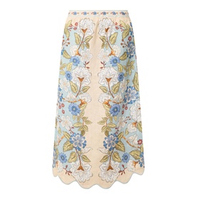 Garden Scarf Flared Skirt