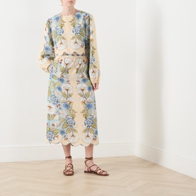 Garden Scarf Flared Skirt