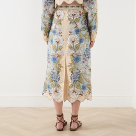Garden Scarf Flared Skirt