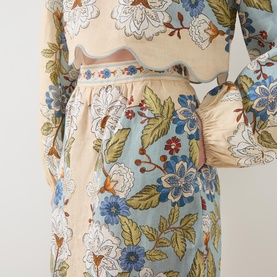 Garden Scarf Flared Skirt