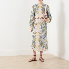 Garden Scarf Flared Skirt