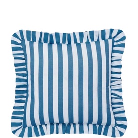 Candy Stripe Cushion Blue