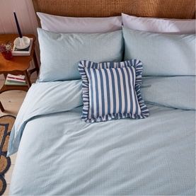 Gingham Duvet Set Blue