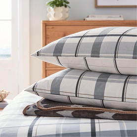 Hudson Duvet Set Charcoal & Linen