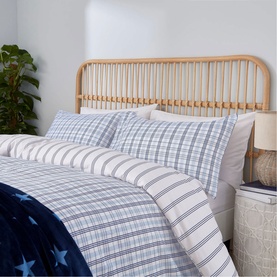 Jones Check Duvet Set Navy
