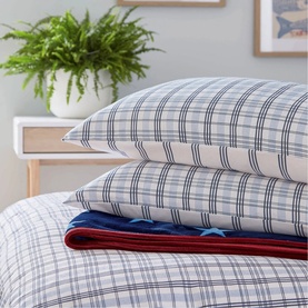 Jones Check Duvet Set Navy