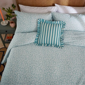 Rosebud Duvet Set Aqua