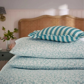 Rosebud Duvet Set Aqua