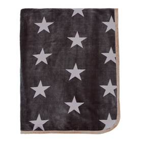 Star Fleece Throw Charcoal & Linen