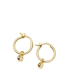 June Birthstone Mini Charm Hoop Earrings