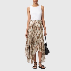 Danae Asymmetric Printed Skirt
