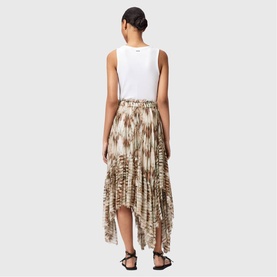 Danae Asymmetric Printed Skirt