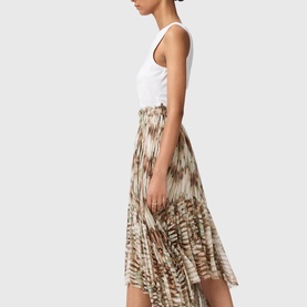 Danae Asymmetric Printed Skirt