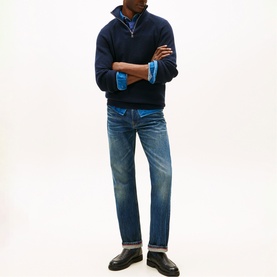 Whiskered Regular Straight Leg Jeans