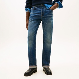 Whiskered Regular Straight Leg Jeans