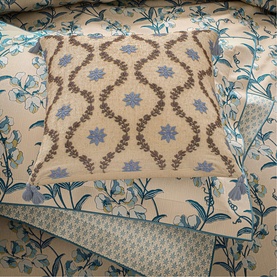 Sweet Tendrils Duvet Set Blue