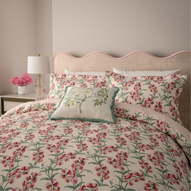 Tendrils Duvet Set Green & Pink