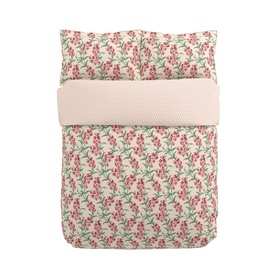Tendrils Duvet Set Green & Pink