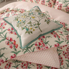 Tendrils Duvet Set Green & Pink