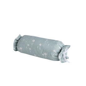 Daisy Filled Bolster Cushion Sage
