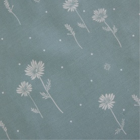 Daisy Filled Bolster Cushion Sage