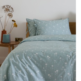 Daisy Standard Pillowcase Pair Sage