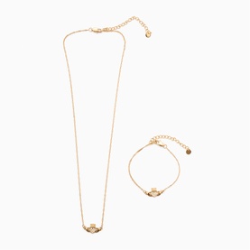 Heart Crown Claddagh Bracelet & Necklace Gift Set